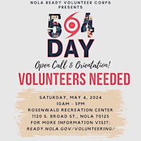 Imagen principal de NOLA Ready Volunteer Corps' 504DAY: Open Call & Orientation!