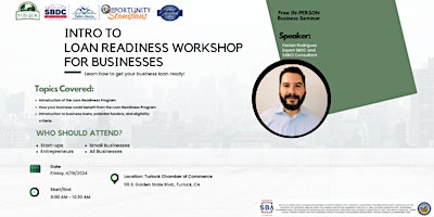 Primaire afbeelding van Intro to Loan Readiness Workshop for Businesses