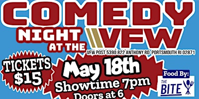 Imagem principal de Comedy night at the VFW ( May 18  )