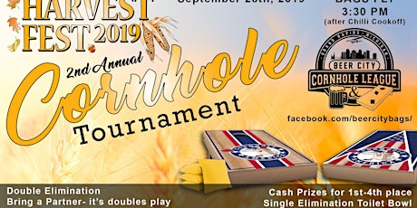 2nd Annual Harvest Festival 2019 Cornhole Tournament primary image