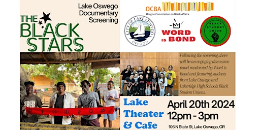 Imagem principal do evento The Black Stars Lake Oswego Documentary Screening