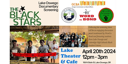 Primaire afbeelding van The Black Stars Lake Oswego Documentary Screening