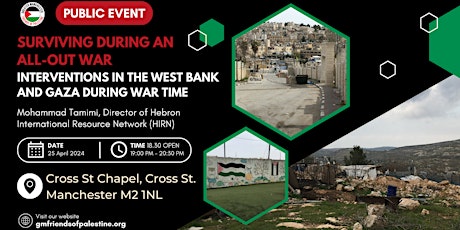 Surviving During an All-Out War –   Interventions in the West Bank and Gaza