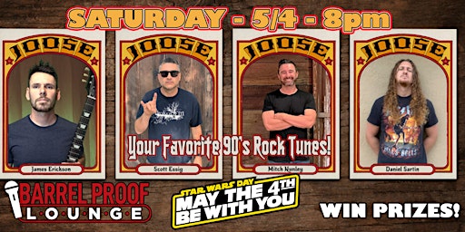 Imagem principal do evento Live Music - Joose - 90's Rock! May the 4th Party - Downtown Santa Rosa
