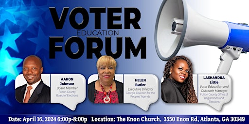 Immagine principale di South Fulton, GA Voter Education Forum 