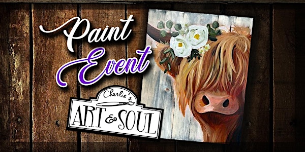 Paint Event @ All About Grace Boutique Highland cow on Wood