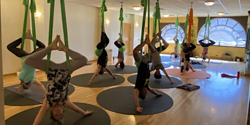 Primaire afbeelding van Women's aerial yoga class