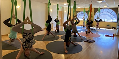 Women's aerial yoga class primary image