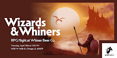 Imagem principal do evento Wizards and Whiners @ Whiner Beer Co.