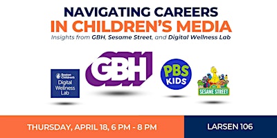 Primaire afbeelding van Careers in Children's Media: GBH, Sesame Street, and Digital Wellness Lab