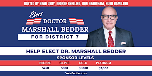 Primaire afbeelding van Dr. Marshall Bedder Meet & Greet Fundraiser