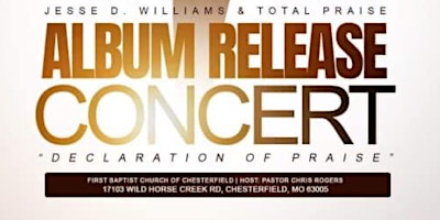 Imagem principal do evento Jesse D. Williams and Total Praise Album Release 2024