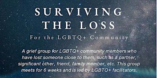 Image principale de Surviving the Loss LGBTQ+ Grief Group