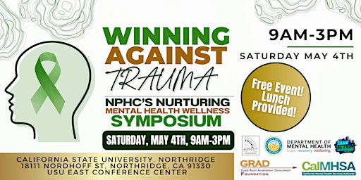 Image principale de Winning against Trauma - Mental Health Symposium (FREE EVENT W/LUNCH)