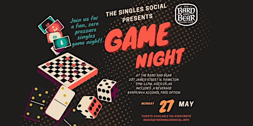 Imagem principal do evento The Singles Social Games Night Single Mixer