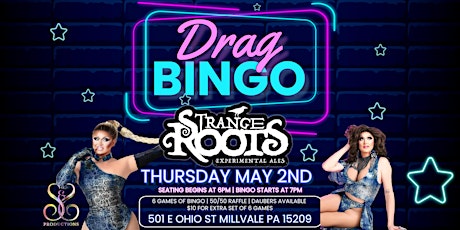 DRAG BINGO AT STRANGE ROOTS - MILLVALE primary image