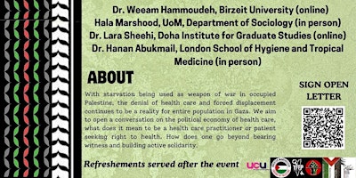 Image principale de Health in Gaza: Bearing Witness and Building Solidarity with Palestinians