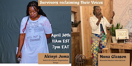Primaire afbeelding van An Empowering Voice: Be Inspired +Survivors Reclaiming their Voices.