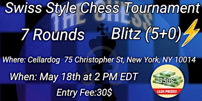 Primaire afbeelding van Blitz Chess Tournament 05/18/24