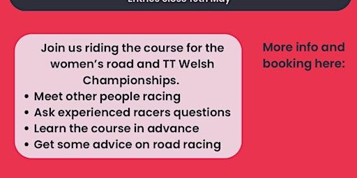 Imagem principal do evento Welsh Road and TT Champs Women’s Pre Ride.
