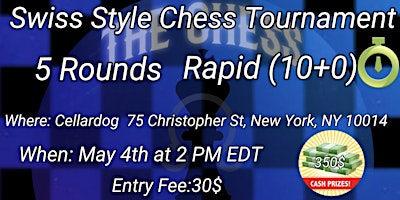 Rapid Chess Tournament  05/04/24 primary image