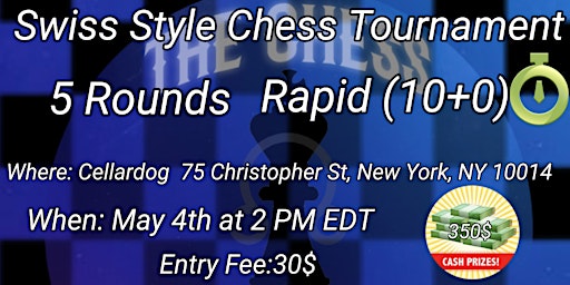 Immagine principale di Rapid Chess Tournament  05/04/24 