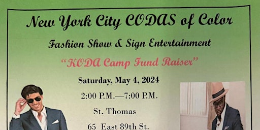 Hauptbild für CODAS OF COLOR FASHION SHOW & SIGN ENTERTAINMENT FUNDRAISER FOR KIDS!