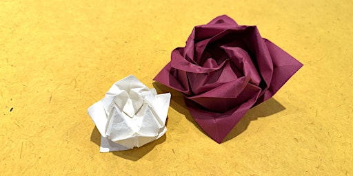 Primaire afbeelding van Free Fold Origami Saturday -  SPECIAL CLASS- the Kawasaki Rose!