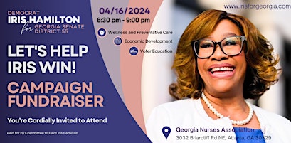 Support Iris for Georgia Campaign Fundraiser primary image