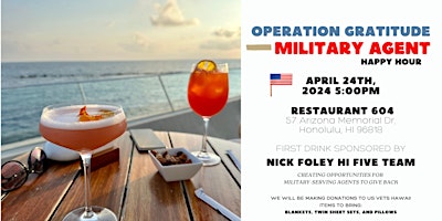 Imagem principal do evento Operation Gratitude: Military Agent Happy Hour