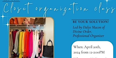 Imagem principal de Spring Clean...Closet Organization Class