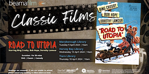 Classic Film - Road to Utopia - Hervey Bay Library primary image