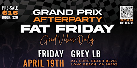 Grand Prix Afterparty: 4x Grammy Award Winner | Live Band | DJ | 18+