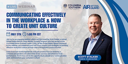 Image principale de Communicating Effectively  & Creating Workplace Culture with Scott Stalker