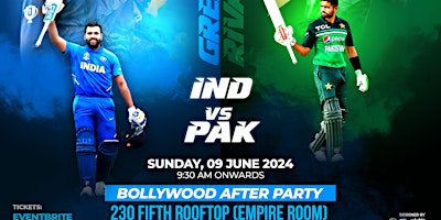 NYC T20 WORLD CUP- INDIA VS PAKISTAN WATCH PARTY ON BIG SCREEN @230 FIFTH primary image