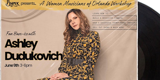 Women Musicians of Orlando Presents: Fan Base-ics with Ashley Dudukovich primary image
