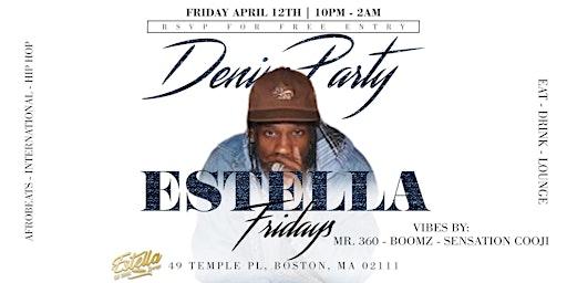 Imagen principal de Denim Party at Estella Fridays FREE entry before 11pm $15 before 12am