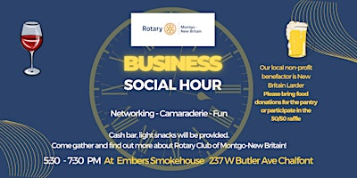 Primaire afbeelding van Montgo-New Britain Rotary - Business Social Hour