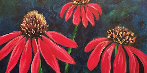 Imagem principal de Coneflowers In Bloom - Paint and Sip by Classpop!™