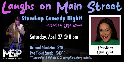 Imagem principal de Laughs On Main Street - Stand-up Comedy Night