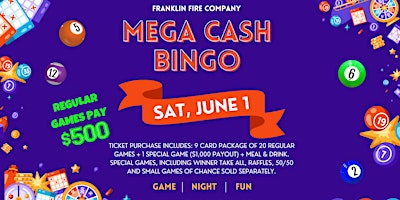 Imagem principal do evento Mega Cash Bingo