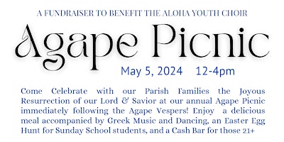 AGAPE PICNIC 2024 at Ss Constantine & Helen Greek Orthodox Cathedral primary image