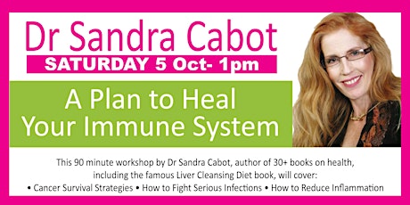 A Plan to Heal Your Immune System. With Dr Sandra Cabot primary image