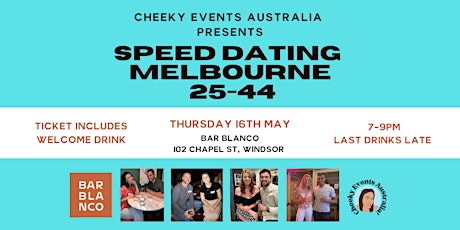 Imagen principal de Melbourne speed dating for ages 25-44 by Cheeky Events Australia