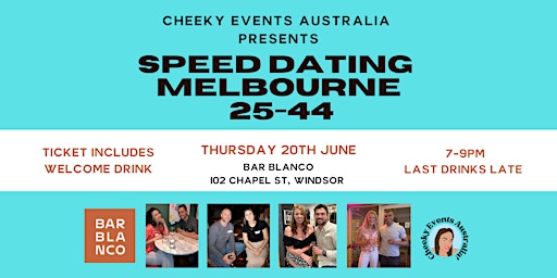 Melbourne speed dating for ages 25-44 by Cheeky Events Australia  primärbild