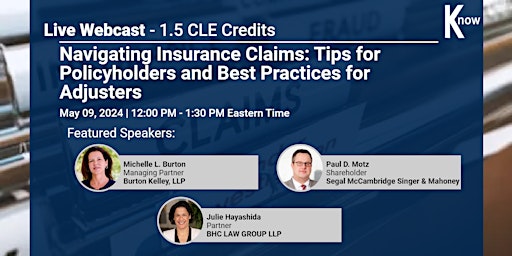 Image principale de LIVE Webinar - Navigating Insurance Claims