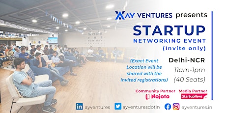 Startup Networking Event (Invite Only)- June 1 by AY Ventures