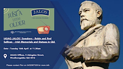 IASAQ JALOS | Speakers Robin and Rod Sullivan - Brisbane Irish Memorials and Statues QLD primary image