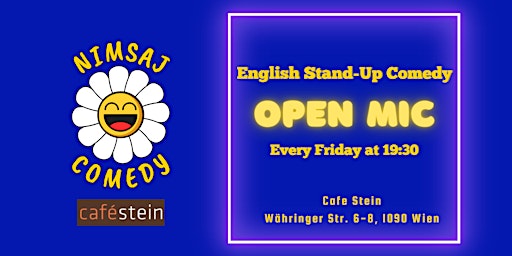 Imagem principal do evento Nimsaj's Stand Up Comedy - Open Mic @Cafe Stein