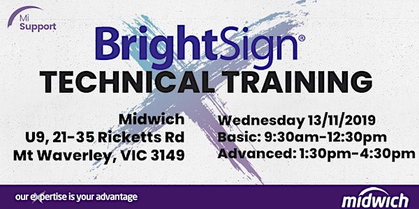 BrightSign Technical Training - MELBOURNE 13 November 2019